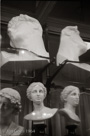 Busts in window, paris 1964